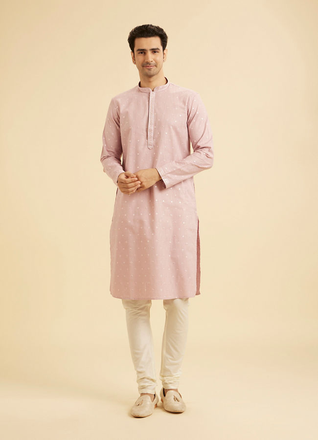 Manyavar Men Dusty Pink Enigma Kurta Pajama
