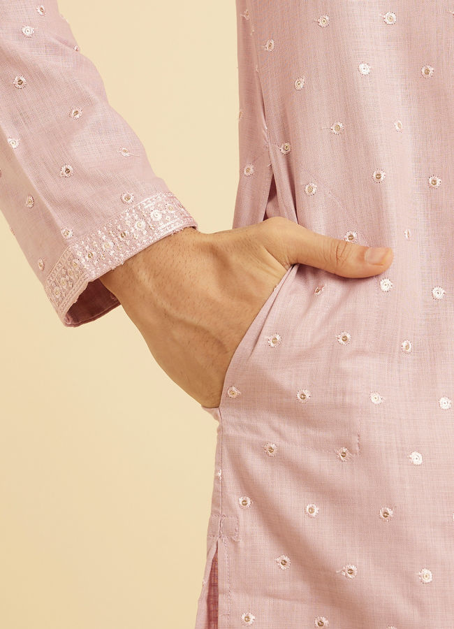 Manyavar Men Dusty Pink Enigma Kurta Pajama