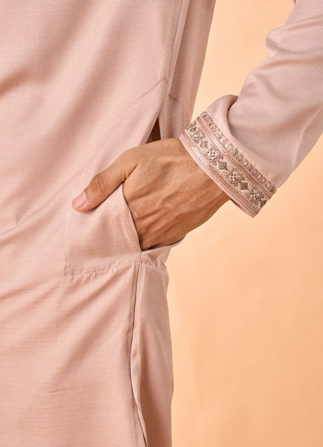 Manyavar Men Beige Opulence Kurta Pajama