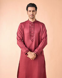 Manyavar Men Festive Maroon Kurta Pajama