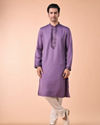 Manyavar Men Purple Elegance Kurta Pajama