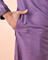 Manyavar Men Purple Elegance Kurta Pajama