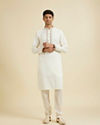 Manyavar Men Elegant Cream Kurta Pajama