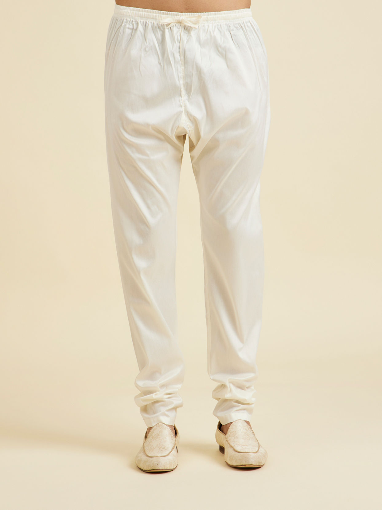 Manyavar Men Elegant Cream Kurta Pajama
