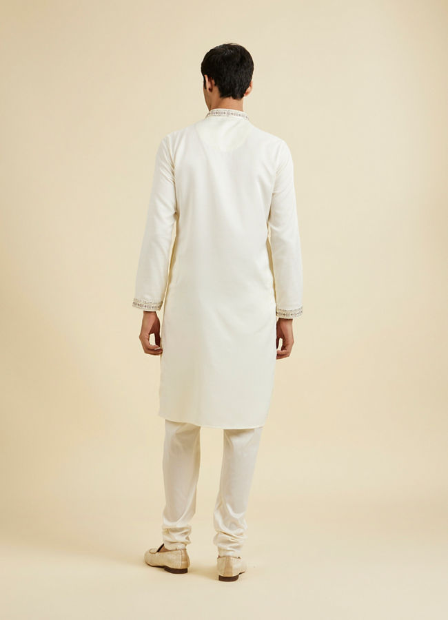 Manyavar Men Elegant Cream Kurta Pajama
