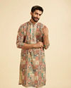 Beige Festive Elegance Kurta Pajama