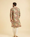 Manyavar Men Beige Festive Elegance Kurta Pajama