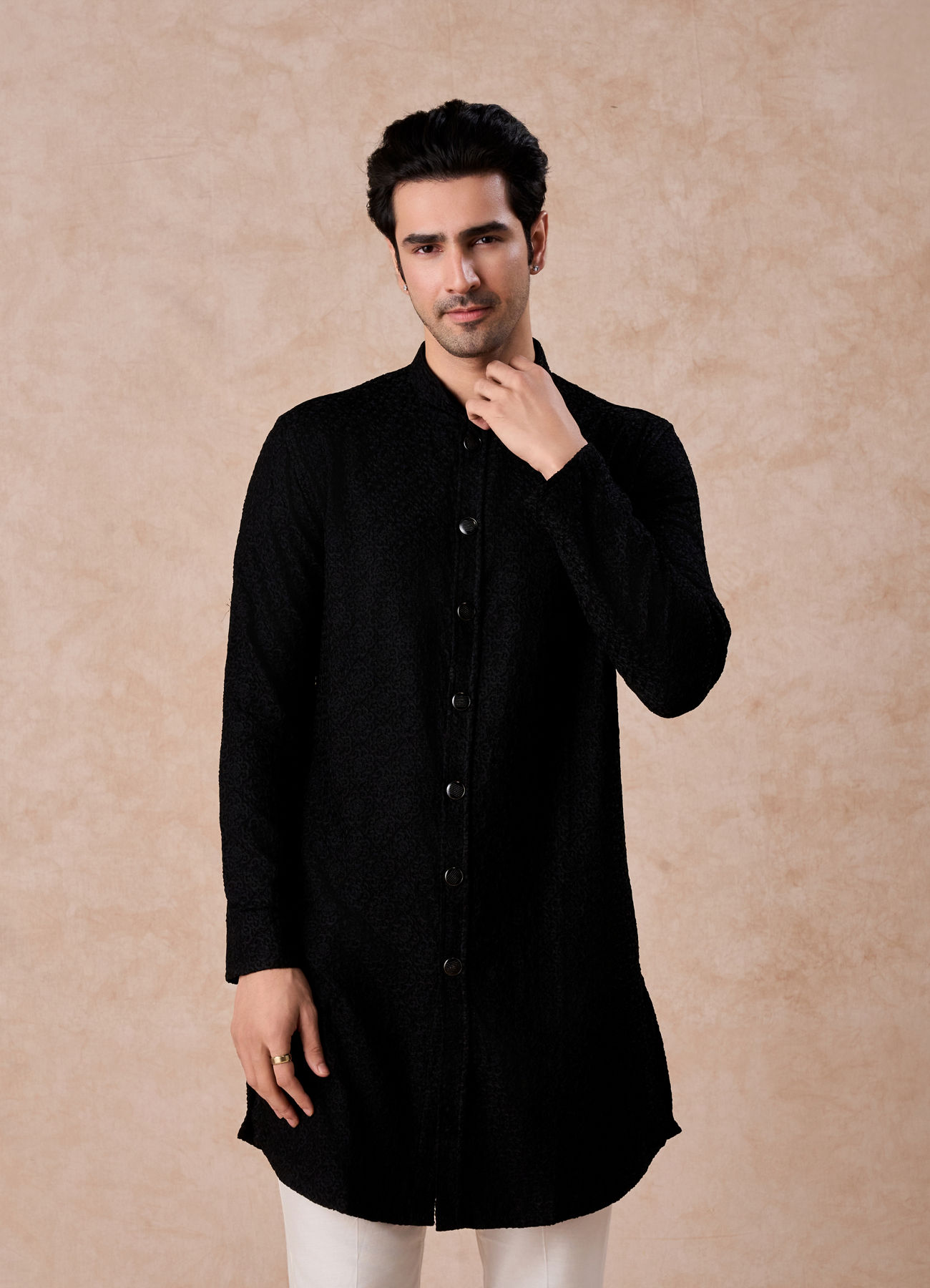 Manyavar Men Midnight Essence Kurta Trouser