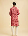 Manyavar Men Maroon Spandex Elegance Kurta Pajama