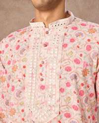 Manyavar Men Pink Enchantment Kurta Churidar