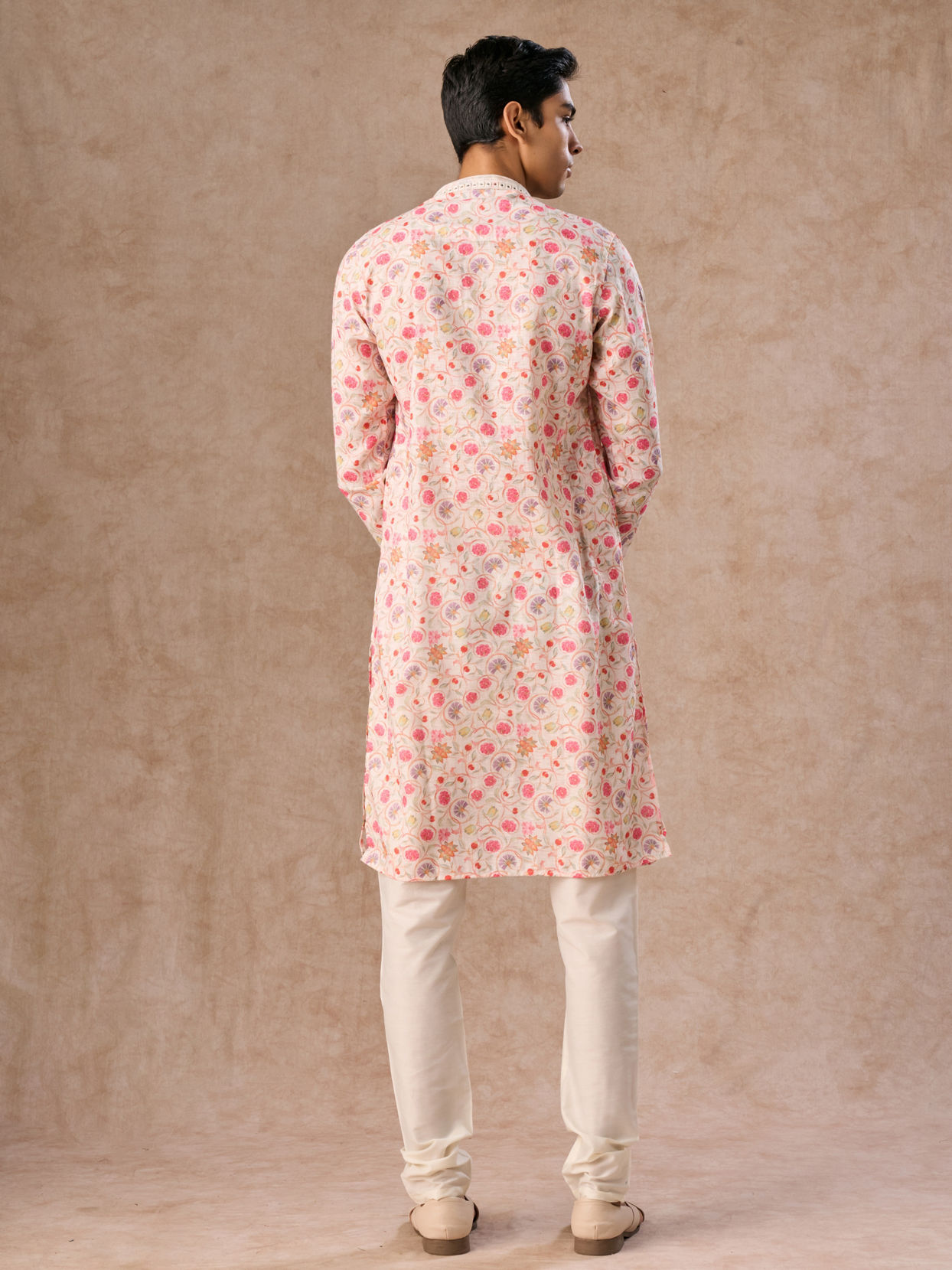 Manyavar Men Pink Enchantment Kurta Churidar