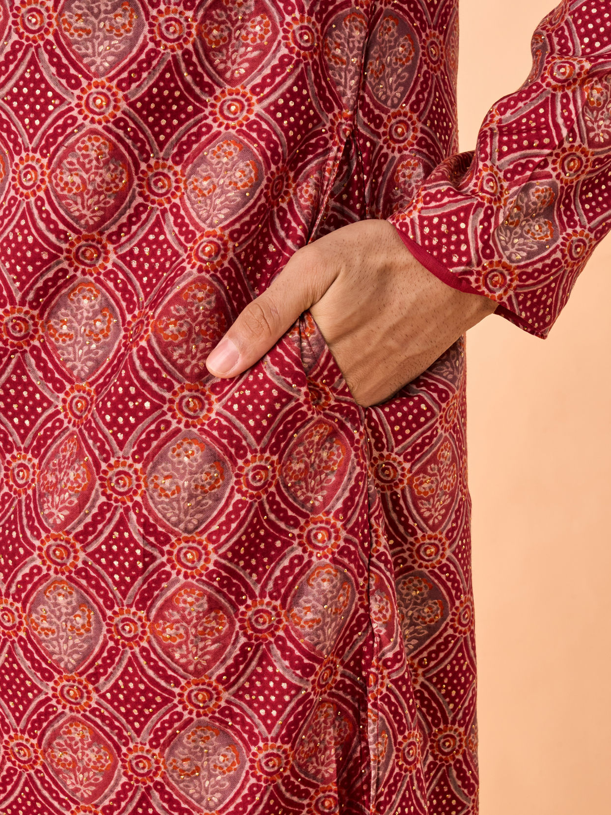 Manyavar Men Marvelous Maroon Kurta Pajama