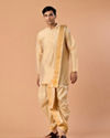 Manyavar Men Beige Silk Festive Veshti Dhoti