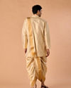 Manyavar Men Beige Silk Festive Veshti Dhoti