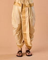 Manyavar Men Beige Silk Festive Veshti Dhoti