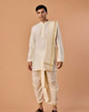 Manyavar Men Radiant Cream Veshti Dhoti