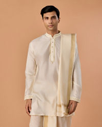 Manyavar Men Radiant Cream Veshti Dhoti