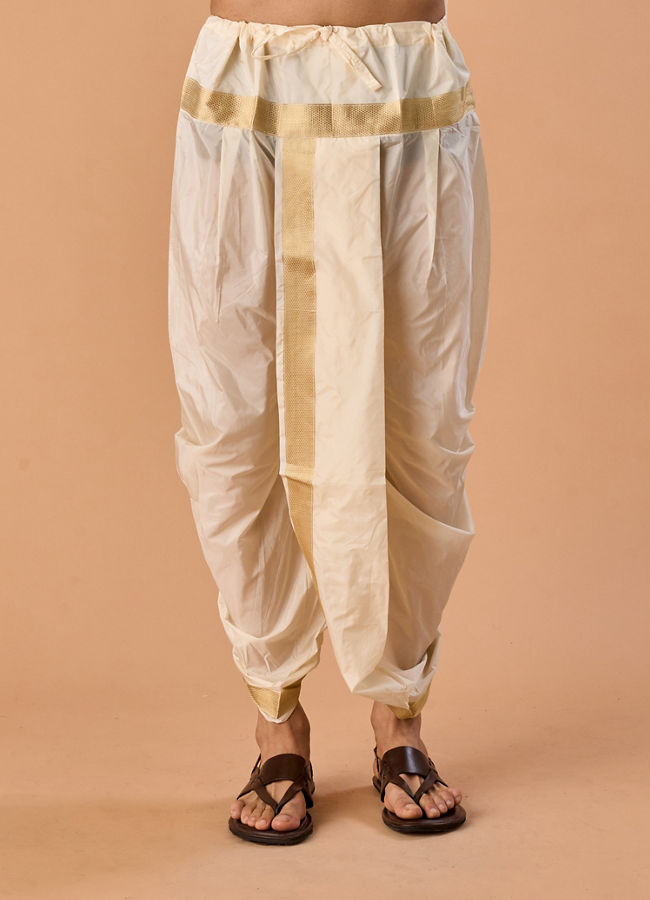 Manyavar Men Radiant Cream Veshti Dhoti