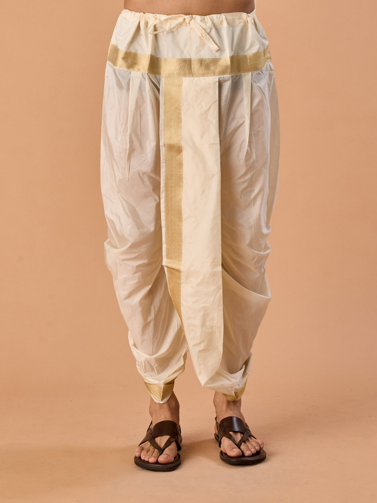 Manyavar Men Radiant Cream Veshti Dhoti