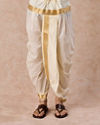 Manyavar Men Regal Cream Silk Veshti Dhoti