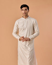 Manyavar Men Ethereal White Kurta Pajama