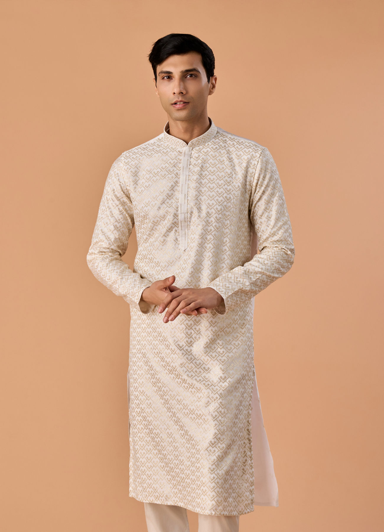Manyavar Men Ethereal White Kurta Pajama