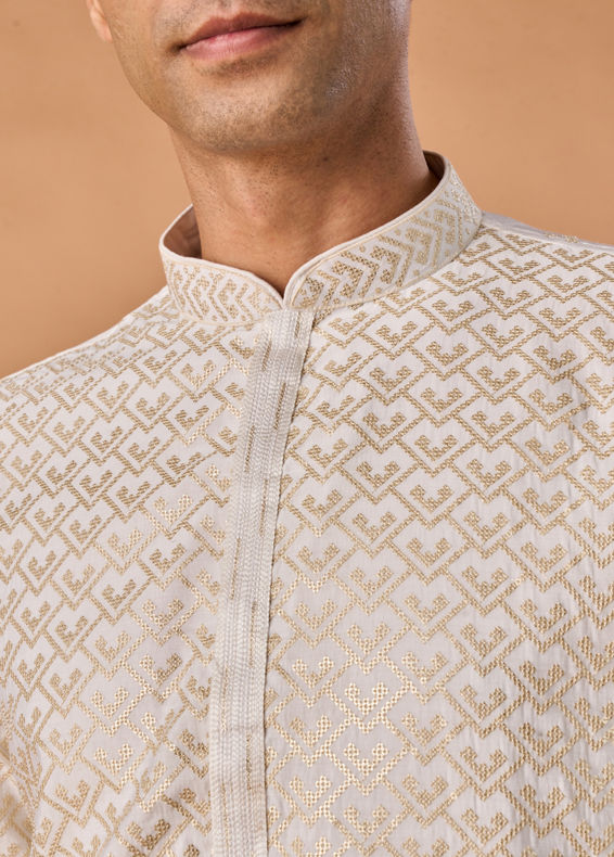 Manyavar Men Ethereal White Kurta Pajama