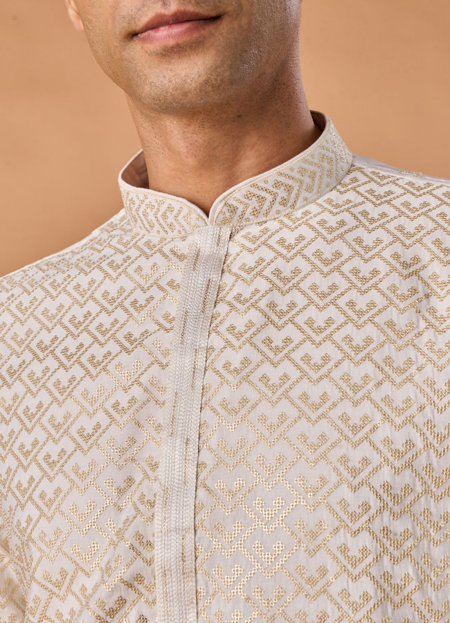 Manyavar Men Ethereal White Kurta Pajama