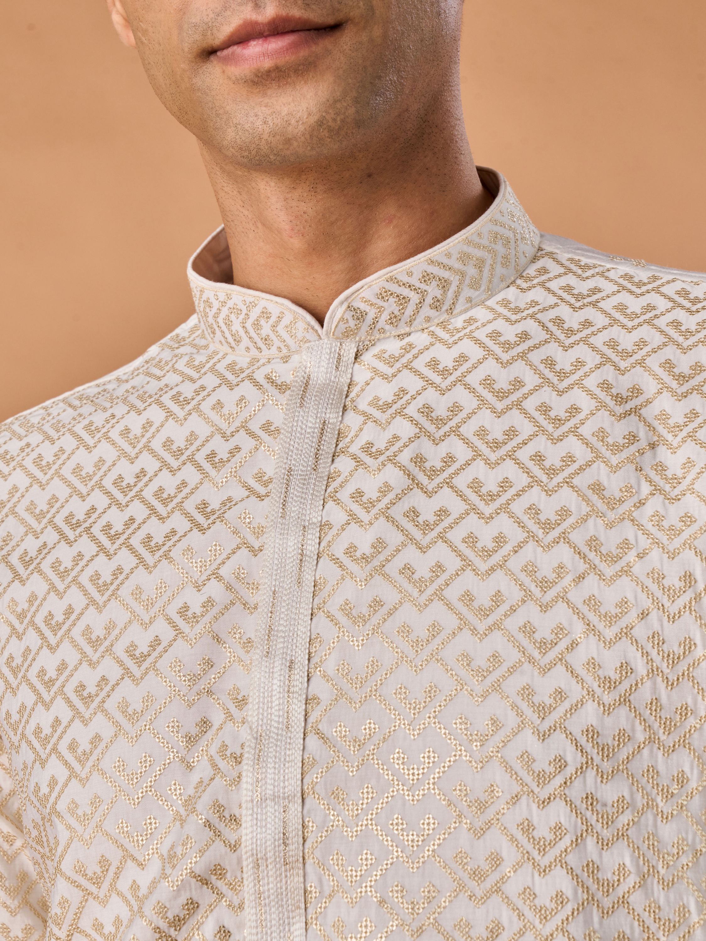 Manyavar Men Ethereal White Kurta Pajama