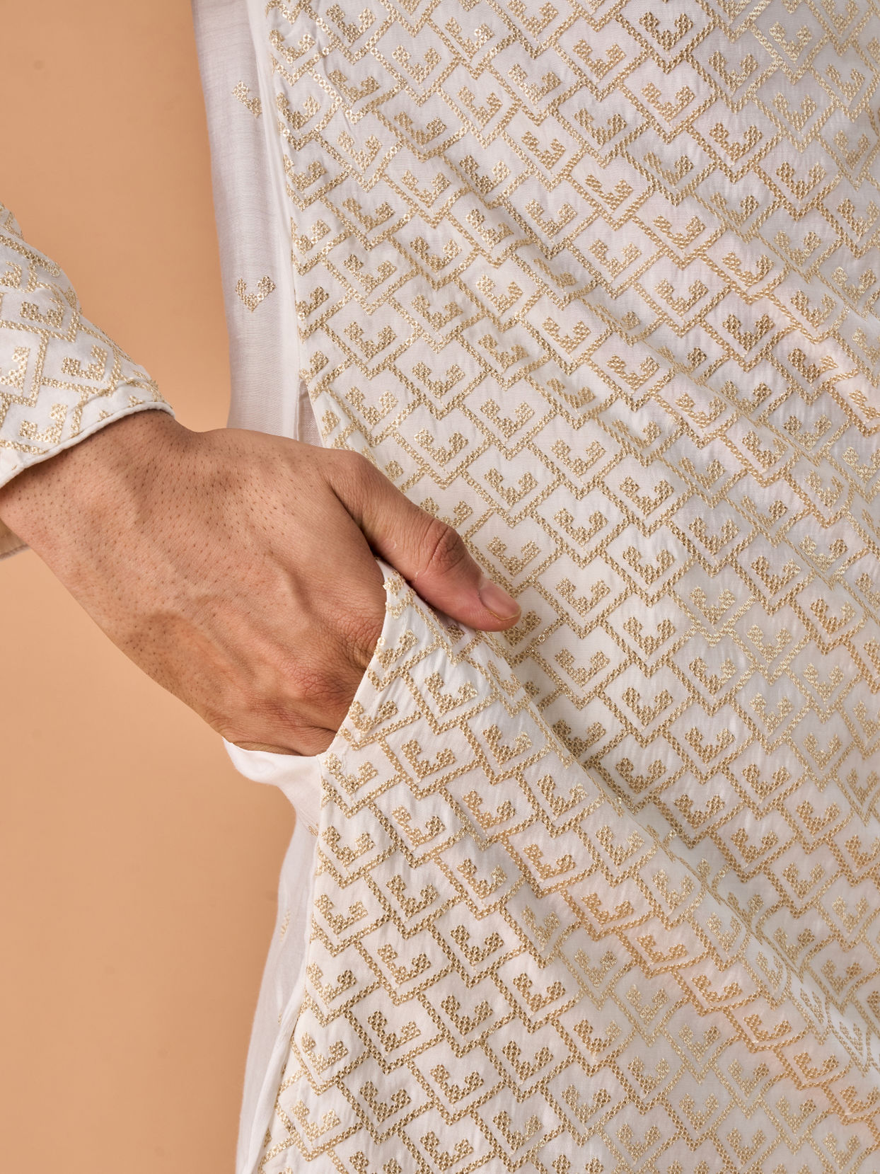 Manyavar Men Ethereal White Kurta Pajama