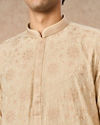 Manyavar Men Beige Georgette Kurta Churidar