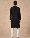 Manyavar Men Black Georgette Kurta Pajama