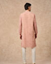 Manyavar Men Pink Georgette Kurta Churidar with Embroidery