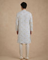 Manyavar Men Cream Georgette Kurta Churidar with Embroidery