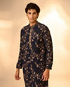 Manyavar Men Royal Blue Elegance Kurta Churidar