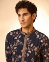 Manyavar Men Royal Blue Elegance Kurta Churidar