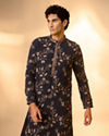 Manyavar Men Royal Blue Elegance Kurta Churidar