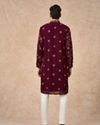 Manyavar Men Wine Georgette Kurta Pajama