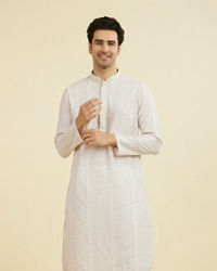 Manyavar Men Beige Kurta Churidar Ensemble