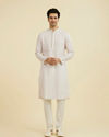 Manyavar Men Beige Kurta Churidar Ensemble