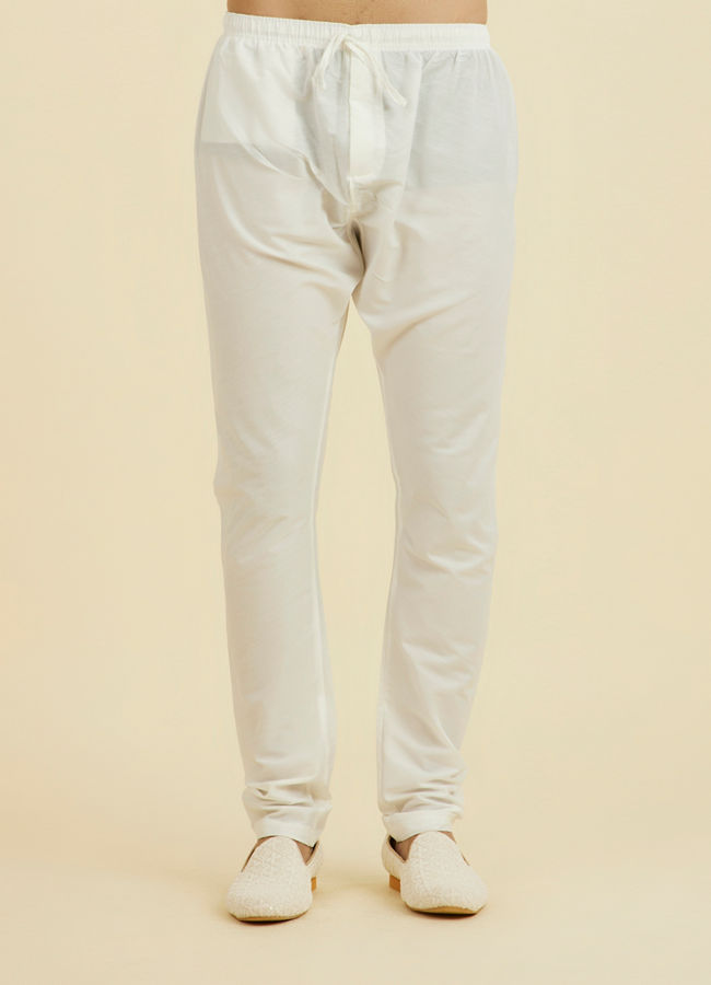 Manyavar Men Beige Kurta Churidar Ensemble