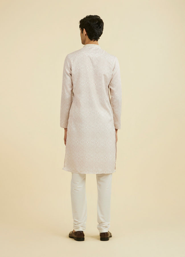 Manyavar Men Beige Grandeur Kurta Churidar