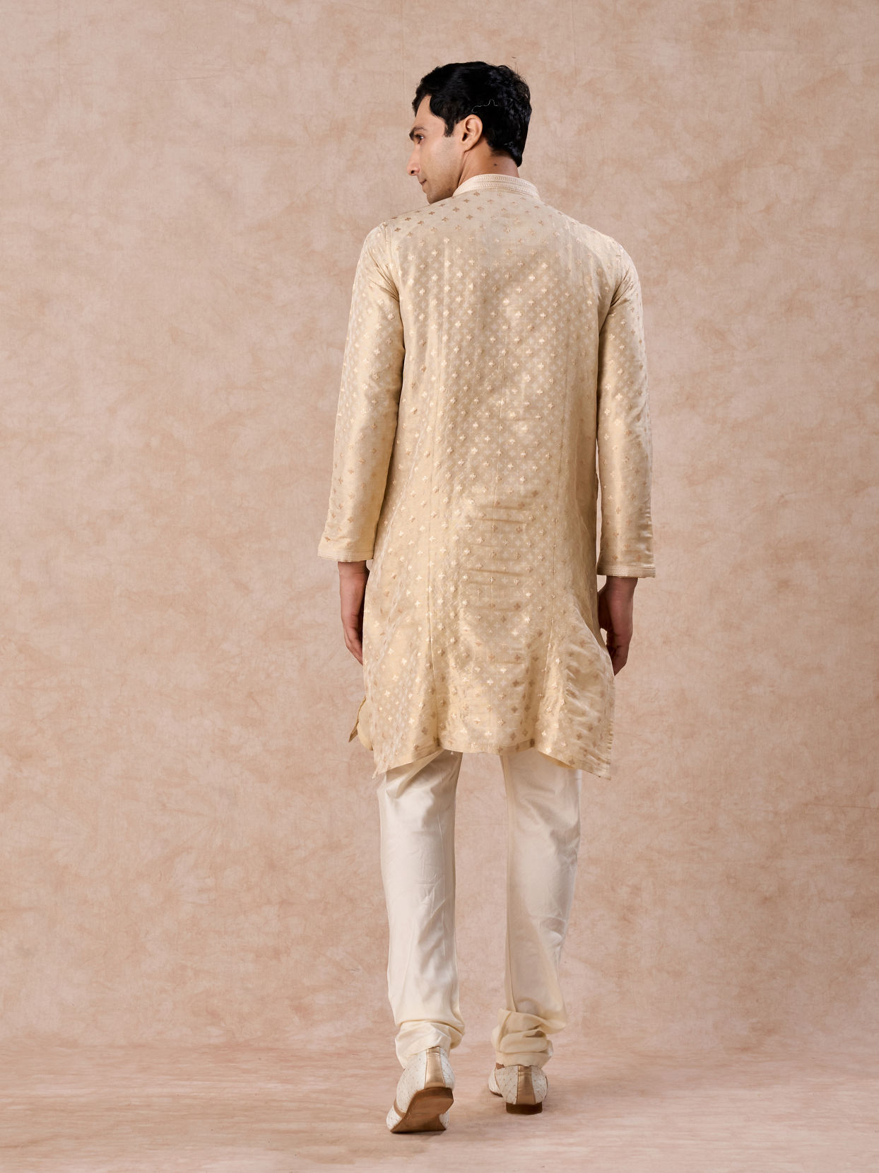 Manyavar Men Golden Glow Kurta Churidar