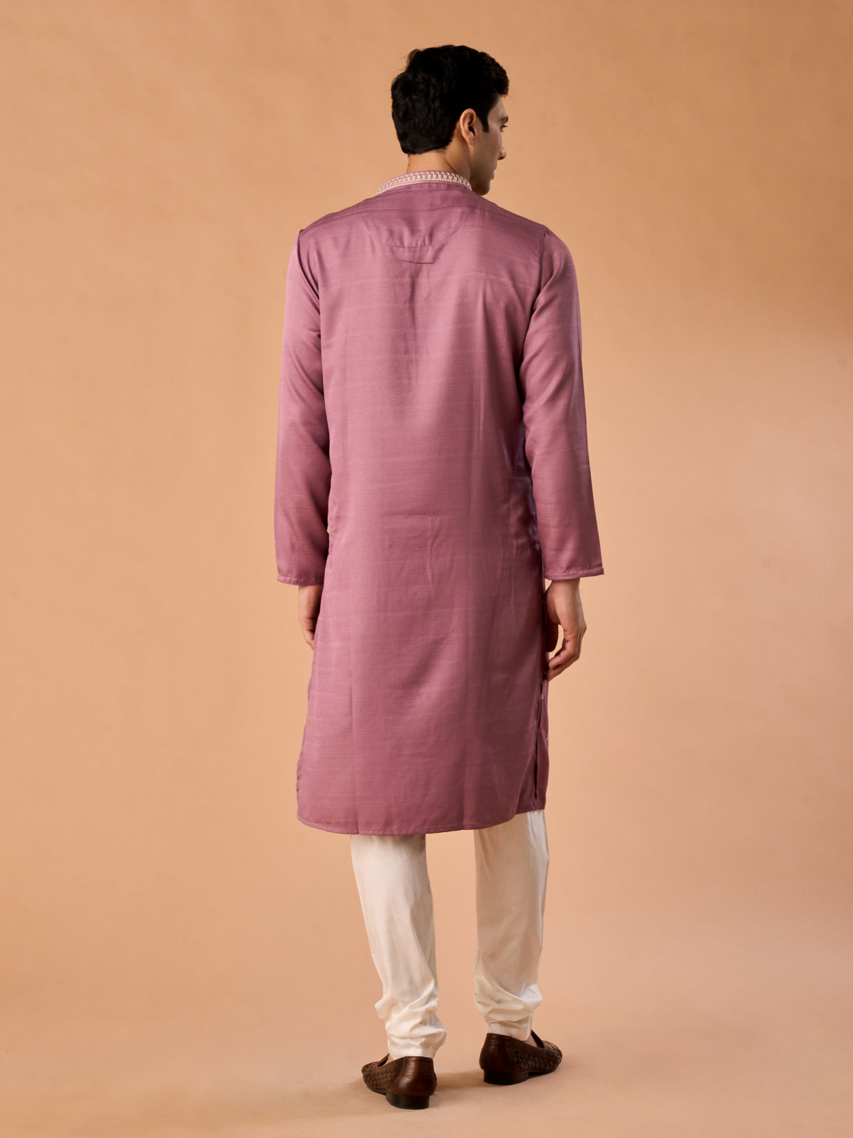 Manyavar Men Dusty Pink Charm Kurta Pajama