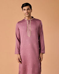Manyavar Men Dusty Pink Charm Kurta Pajama