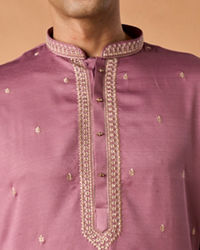 Manyavar Men Dusty Pink Charm Kurta Pajama