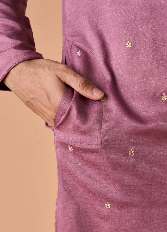 Manyavar Men Dusty Pink Charm Kurta Pajama