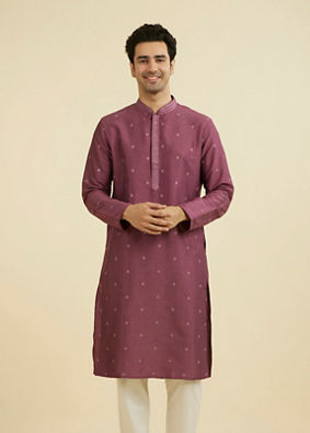 Manyavar Men Dusty Pink Kurta Churidar