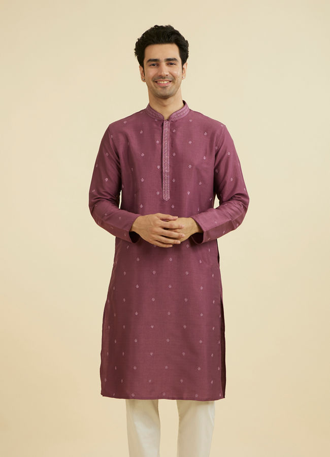 Manyavar Men Dusty Pink Kurta Churidar