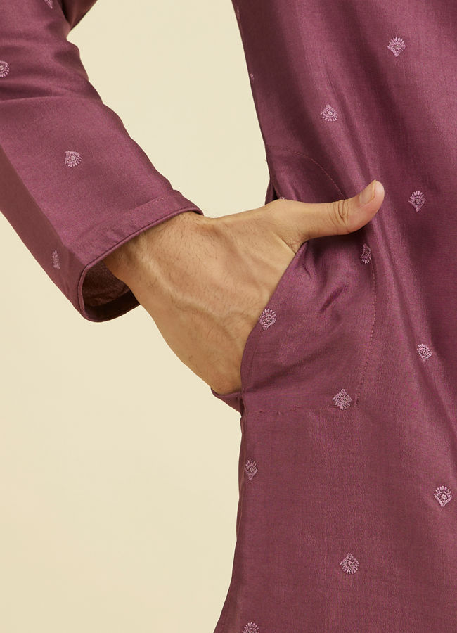 Manyavar Men Dusty Pink Kurta Churidar